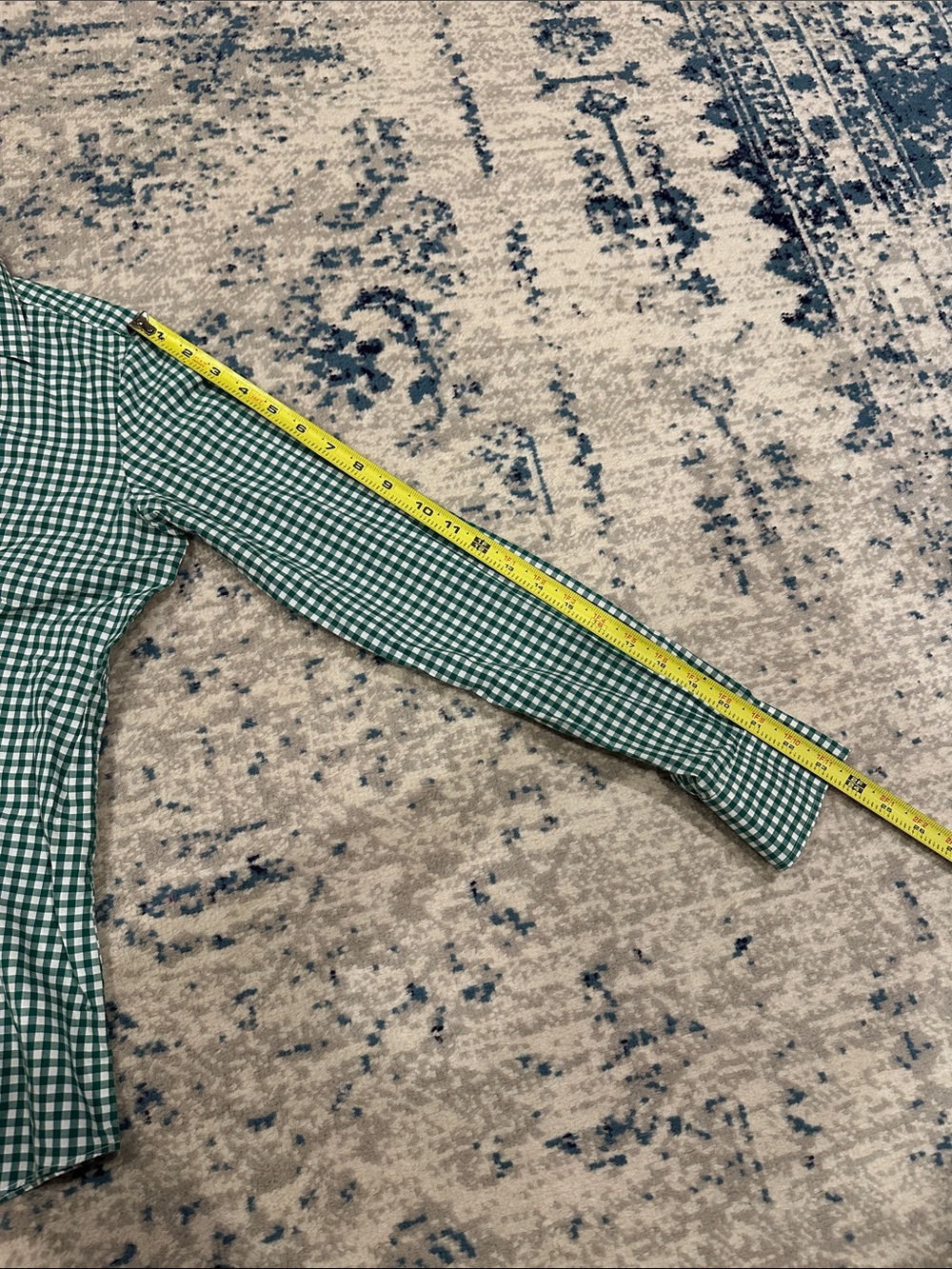 Brooks Brothers green & white checked shirt w/ blue & white check - Picture 9 of 10